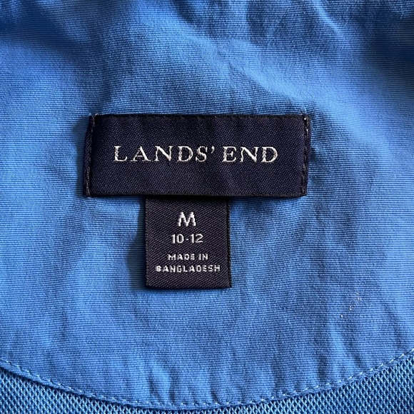 LANDS END Women’s Zip Up And Button Up Lightweight Blue Jacket. Size M - Picture 6 of 11